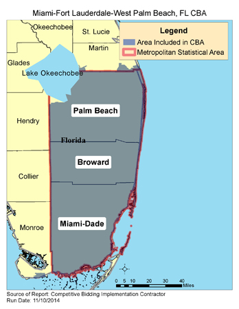Miami-Fort Lauderdale-West Palm Beach, FL CBA Map