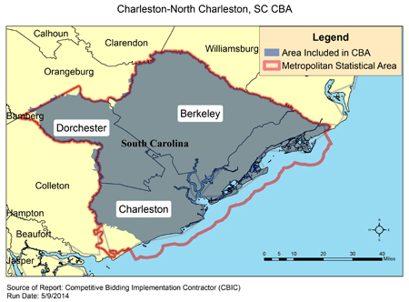 Image of Charleston-North Charleston, SC CBA map