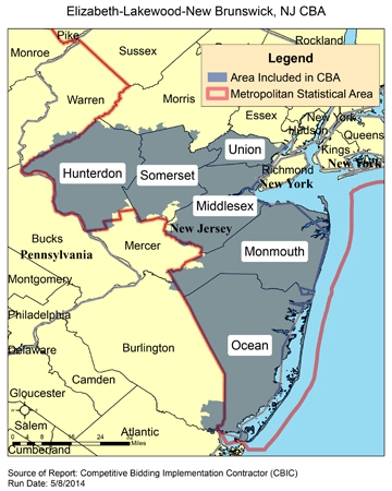 Image of Elizabeth-Lakewood-New Brunswick, NJ CBA map
