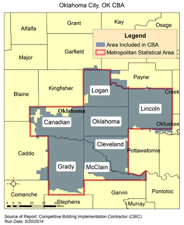 Image of Oklahoma City, OK CBA map