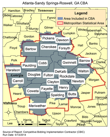 Image of Atlanta-Sandy Springs-Roswell, GA CBA map