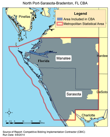 Image of North Port-Sarasota-Bradenton, FL CBA map