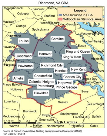 Image of Richmond, VA CBA map