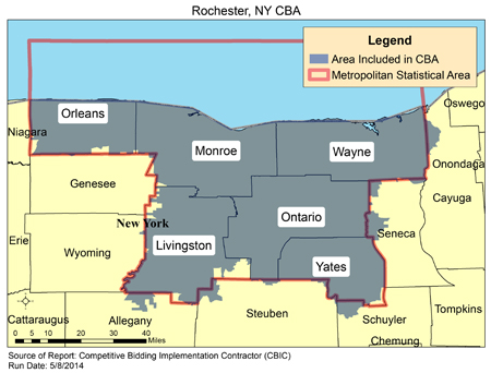Image of Rochester, NY CBA map