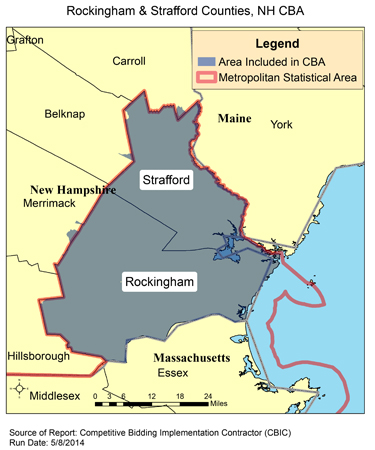 Image of Rockingham & Strafford Counties, NH CBA map