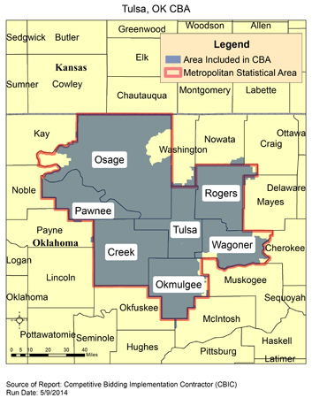 Image of Tulsa, OK CBA map