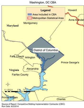 Image of Washington, DC CBA map